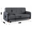 Mebel Elite Раскладной диван Cuba, серый, PPHUE.BALI/PAROS6/WER - Home Club, изображение 11