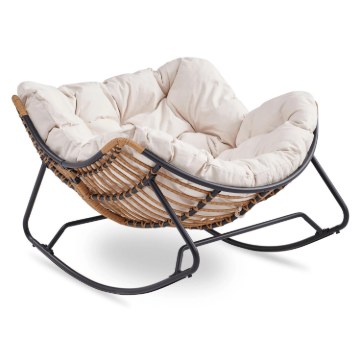 Mebel Elite Кресло-качалка Elton, бежевого цвета, ME.ELTON/BZ/T/FW - Home Club