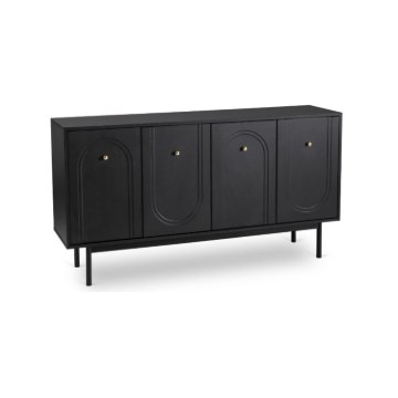 Mebel Elite Комод Marlen 155 см, черный, W.MAZOMA/CZ/N.CZ/U.ZL/KOM4D - Home Club