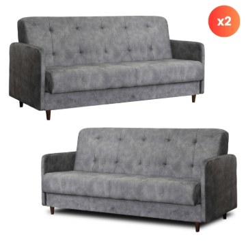 Mebel Elite Комплект из 2 диванов-кроватей Tivoli, серый, PPHUE.MATTEO/SALLY9/Z2/WER - Home Club