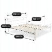 Mebel Elite Металеве ліжко Griffin 160x200, біле, ME.GRIFFIN/160/B/LOZ - Home Club, Зображення 4