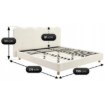 Mebel Elite Ліжко 180x200 Izmir, кремове, з тканини букле, ME.IZMIR/180/KR/TB/LOZ - Home Club, Зображення 6