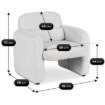 Mebel Elite Кресло для отдыха Togo, серого цвета, ME.TOGO/P/T/FW - Home Club, изображение 9