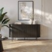 Mebel Elite Комод Trish 140 см, двухдверный, с выдвижными ящиками, чёрный, ME.TRISH/CZ/KOM140 - Home Club, изображение 2