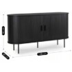 Mebel Elite Комод Trish 140 см, двухдверный, с выдвижными ящиками, чёрный, ME.TRISH/CZ/KOM140 - Home Club, изображение 7