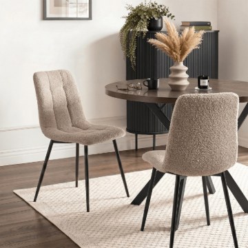 Mebel Elite Стілець Passo, коричневий, з тканини «букле», ME.PASSO/BR/CZ/TB/K - Home Club