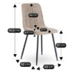 Mebel Elite Стілець Passo, коричневий, з тканини «букле», ME.PASSO/BR/CZ/TB/K - Home Club, Зображення 6