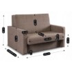 Mebel Elite Двухместное кресло-кровать Milan 2, бежевого цвета, PPHUE.MAJA2/POLARIS4/FW - Home Club, изображение 11