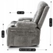 Mebel Elite Раскладной массажный кресло Box, серый велюр, ME.BOX/P/V/FW - Home Club, изображение 15