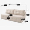 Mebel Elite Раскладной диван Morana кремового цвета из шенила, COM.VERA/FLOW3/SOF - Home Club, изображение 8