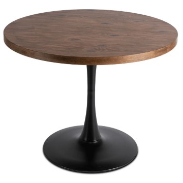 Mebel Elite Стол Lino 100 см, дуб рустикальный/чёрный, ME.LINO/DRU/S - Home Club