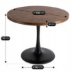 Mebel Elite Стіл Lino 100 см, дуб рустикальний/чорний, ME.LINO/DRU/S - Home Club, Зображення 6