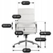 Mebel Elite Обертове крісло Camilo, біле, екошкіра, ME.CAMILO/B/E/FO - Home Club, Зображення 5