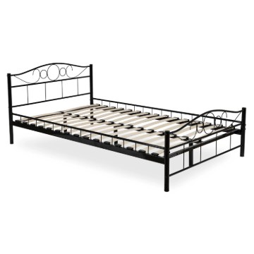Mebel Elite Металеве ліжко Griffin 140x200, чорне, ME.GRIFFIN/140/CZ/LOZ - Home Club