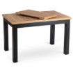 Mebel Elite Стіл Skubi, розкладний, 120–160 см, дуб Craft/чорний, W.SKUBI/DC/CZ/S - Home Club, Зображення 6
