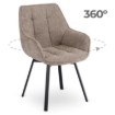 Mebel Elite Обертове крісло Luna, коричневе, з тканини «букле», ME.LUNA/BR/TB/K - Home Club
