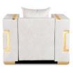 Mebel Elite Кресло Pallazo 1S кремово-золотистого цвета, ME.PALLAZO1S/KR/ZL/V/FW - Home Club, изображение 5