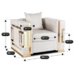 Mebel Elite Кресло Pallazo 1S кремово-золотистого цвета, ME.PALLAZO1S/KR/ZL/V/FW - Home Club, изображение 8