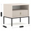 Mebel Elite Прикроватный столик Marcos с рифлёной поверхностью, цвет «Кашмир», W.MAGGIORE/KASZ/SZAFKNOC - Home Club, изображение 5