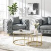 Mebel Elite Набор столиков Olis Max «Мрамор золотой», ME.MAXOLIS/M/ZL/L - Home Club, изображение 2