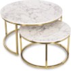 Mebel Elite Набор столиков Olis Max «Мрамор золотой», ME.MAXOLIS/M/ZL/L - Home Club, изображение 3