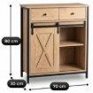 Mebel Elite Комод с ящиками Cole 70 см, дуб/чёрный, ME.COLE/D/CZ/KOM - Home Club, изображение 6