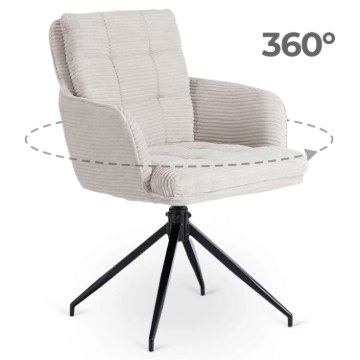 Mebel Elite Вращающееся кресло Akita, серое, из вельвета, ME.AKITA/JP/SZTR/K - Home Club