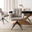 Mebel Elite Вращающееся кресло Akita, серое, из вельвета, ME.AKITA/JP/SZTR/K - Home Club, изображение 3