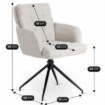 Mebel Elite Вращающееся кресло Akita, серое, из вельвета, ME.AKITA/JP/SZTR/K - Home Club, изображение 12