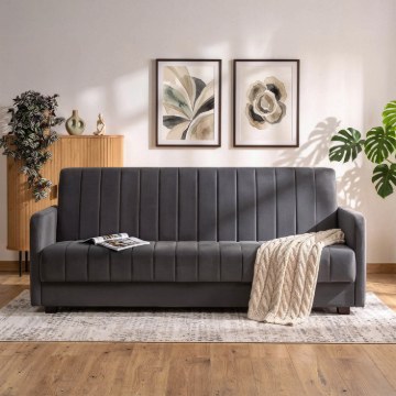 Mebel Elite Раскладной диван Porto, серый, PPHUE.PIEER/PAROS6/WER - Home Club