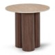 Mebel Elite Столик Almeria 50 см, травертин/орех, ME.ALMERIA/TRAW/O/L - Home Club