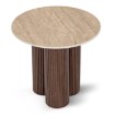 Mebel Elite Столик Almeria 50 см, травертин/орех, ME.ALMERIA/TRAW/O/L - Home Club, изображение 3