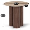 Mebel Elite Столик Almeria 50 см, травертин/орех, ME.ALMERIA/TRAW/O/L - Home Club, изображение 7