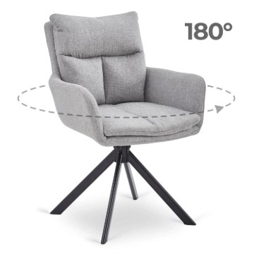 Mebel Elite Вращающееся кресло Paul, серого цвета, ME.PAUL/P/CZ/T/K - Home Club
