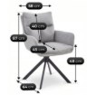 Mebel Elite Вращающееся кресло Paul, серого цвета, ME.PAUL/P/CZ/T/K - Home Club, изображение 8