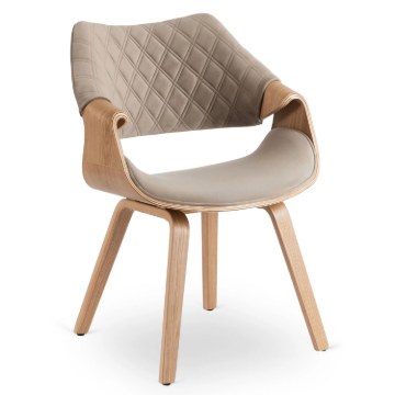 Mebel Elite Стул Luise, бежевый, велюровый, ME.LUISE/BZ/DZ/V/DG/K - Home Club