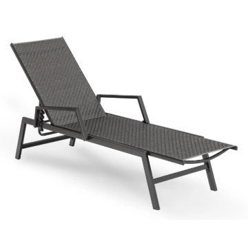 Mebel Elite Садовий шезлонг Roule з техноротанга, чорний, ME.ROULE/CZ/RT/OGR/LEZ - Home Club