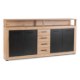 Mebel Elite Комод Blago 190 см, дуб Artisan/чёрный, W.LUNA/DA/CZ/KOM4D4S - Home Club