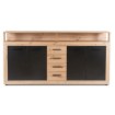 Mebel Elite Комод Blago 190 см, дуб Artisan/чёрный, W.LUNA/DA/CZ/KOM4D4S - Home Club, изображение 4