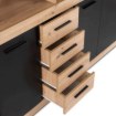 Mebel Elite Комод Blago 190 см, дуб Artisan/чёрный, W.LUNA/DA/CZ/KOM4D4S - Home Club, изображение 6