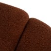 Mebel Elite Обертове крісло для відпочинку Pettit з пуфом, коричневе, з тканини «букле», ME.PETTIT/BR/TB/FW - Home Club, Зображення 4