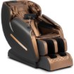 Массажное кресло VX MAX для отдыха и релаксации, коричневое, из экокожи, современный дизайн