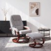 Mebel Elite Массажное кресло Cano с подогревом и подставкой для ног, серое, тканевое, ME.CANO/P/T/FW - Home Club, изображение 2