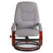 Mebel Elite Массажное кресло Cano с подогревом и подставкой для ног, серое, тканевое, ME.CANO/P/T/FW - Home Club, изображение 3