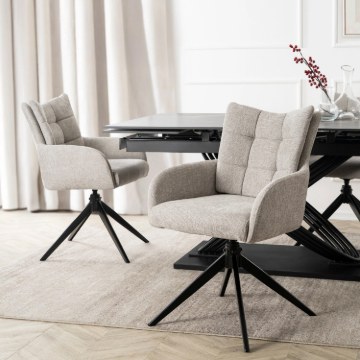Mebel Elite Вращающееся кресло для гостиной July, серого цвета, ME.JULY/P/T/K - Home Club