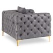 Mebel Elite Кресло Sorrento 1S, серое, велюровое, ME.SORRENTO1S/P/V/FW - Home Club, изображение 5