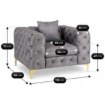 Mebel Elite Кресло Sorrento 1S, серое, велюровое, ME.SORRENTO1S/P/V/FW - Home Club, изображение 9