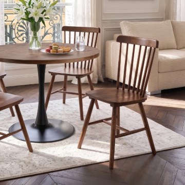 Mebel Elite Дерев'яне крісло Garton, горіх, ME.GARTON/O/K - Home Club