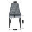 Mebel Elite Стілець Cork, сірий, велюровий, ME.CORK/P/V/K - Home Club, Зображення 6