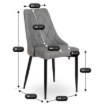 Mebel Elite Стілець Cork, сірий, велюровий, ME.CORK/P/V/K - Home Club, Зображення 7